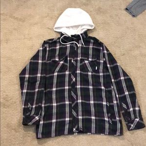 Empyre hooded purple flannel